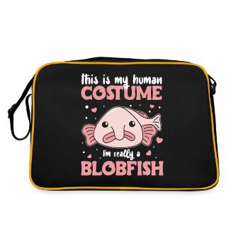 this is my human costume I'm really a blobfish - Retro Bag - black/gold - Back