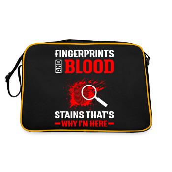 Lustig Forensischer Wissenschaftler Wissenschaft - Retro Tasche - Schwarz/Gold - Hinten