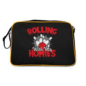 Rouler avec mon cadeau Homies Retro Bowling - Sac Retro - noir/or - Dos