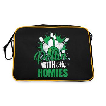Rollin avec mon cadeau Homies Retro Bowling - Sac Retro - noir/or - Dos
