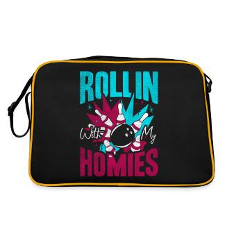 Rollin avec mon cadeau Homies Retro Bowling - Sac Retro - noir/or - Dos