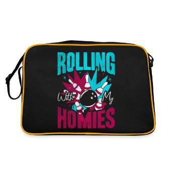 Rouler avec mon cadeau Homies Retro Bowling - Sac Retro - noir/or - Dos