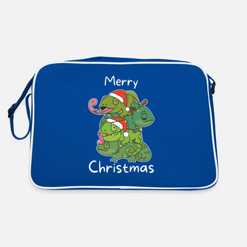 Chameleon Christmas Tree Christmas Animals Retro Bag