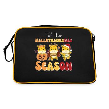 Tis' the Hallothanksmas Season Giraffe - Retro Bag - black/gold - Back