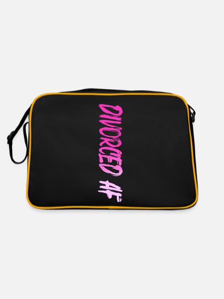 Happy Divorce Party Divorced Af - Retro Bag - black/gold - Back