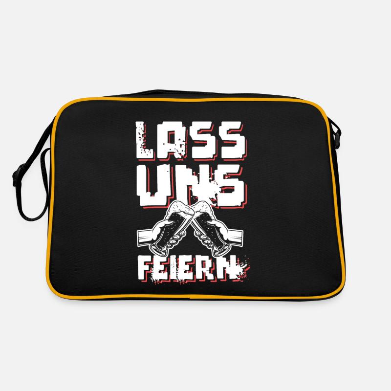 bier feiern Retro Tasche