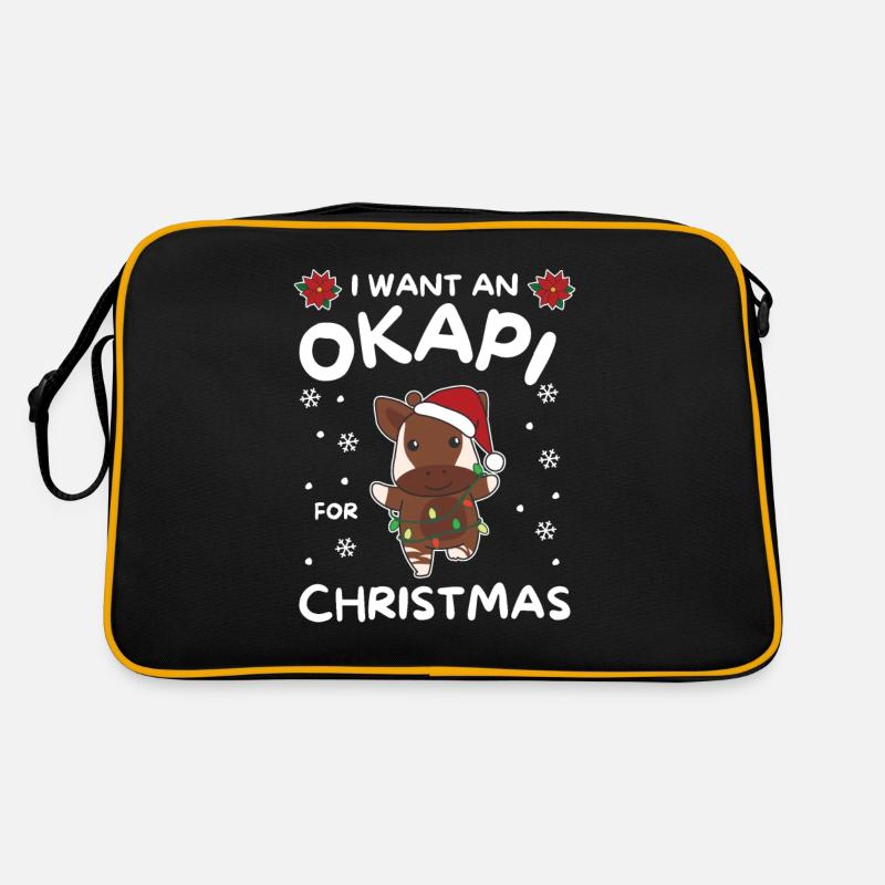 Je veux un okapi pour Noël okapi doux Sac Retro