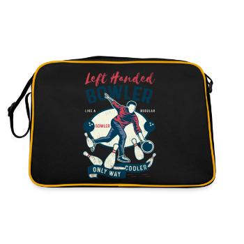 Je préfère être Bowling rétro pour homme et femme - Sac Retro - noir/or - Dos