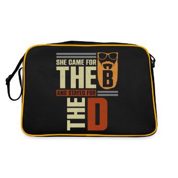 Amoureux de la barbe Homme barbu Elle est venue - Sac Retro - noir/or - Dos