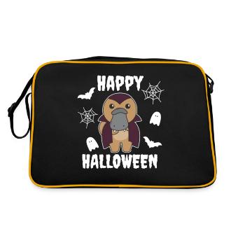 Platypus Happy Halloween Cute Vampire Costume - Retro Bag - black/gold - Back