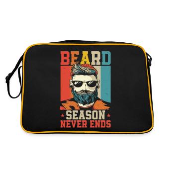 Beard Lover Bearded Man Beard - Retro Tasche - Schwarz/Gold - Hinten