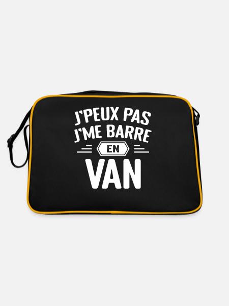 J'peux Pas J'me Barre en Van Cadeau Anniversaire - Sac Retro - noir/or