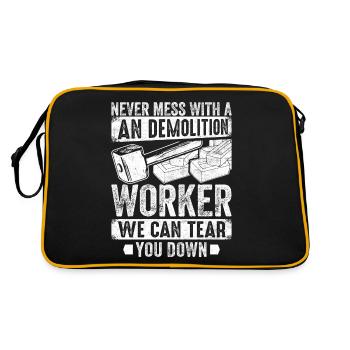 Journée amusante de démolition de maison - Sac Retro - noir/or - Dos