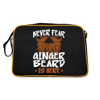 Beard Lover Bearded Man Ginger - Retro Tasche - Schwarz/Gold - Hinten