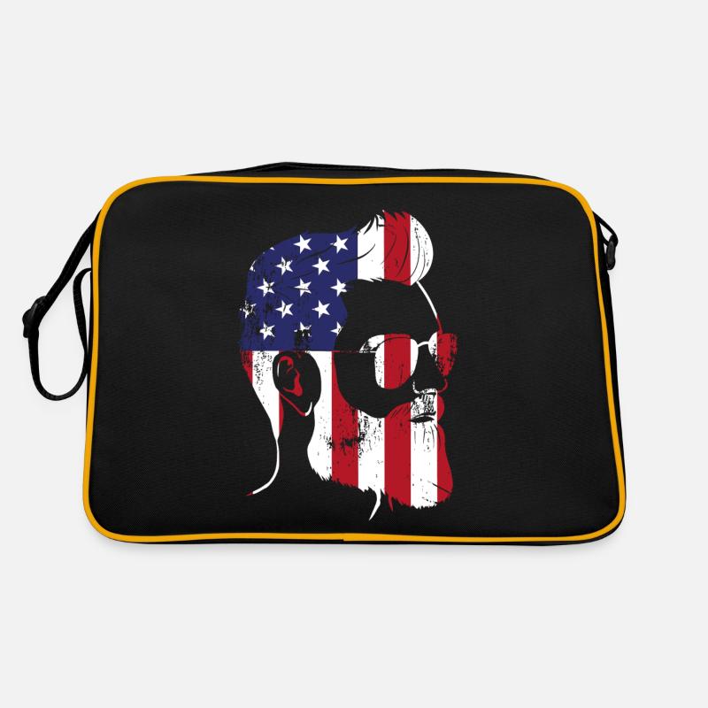 Beard Lover Bearded Man American Retro Tasche