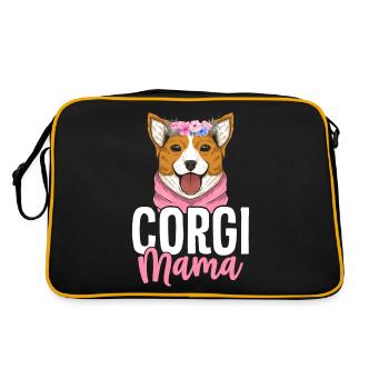 Corgi Mama - Retro Bag - black/gold - Back