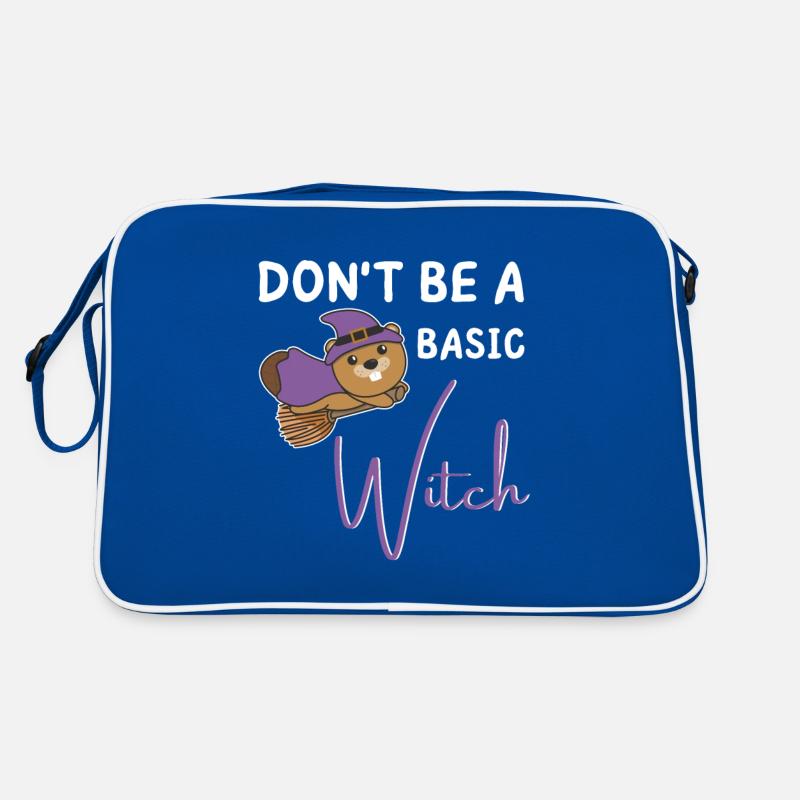 Biber Halloween Hexe Hexen don't be a basic witch Retro Tasche