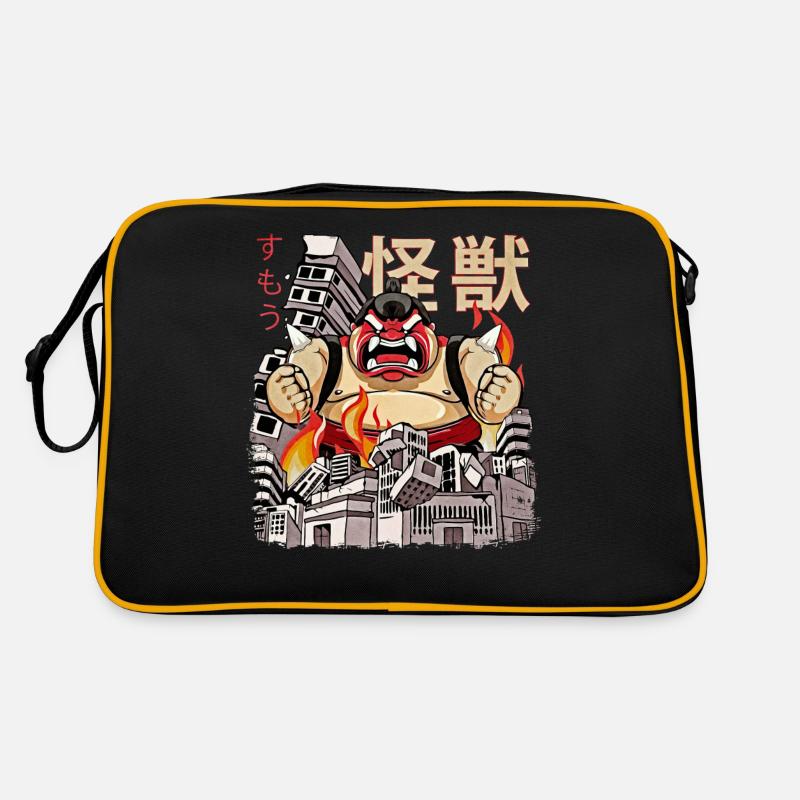 Kaiju Sumo Wrestler Monstres Anime Japonais Sac Retro