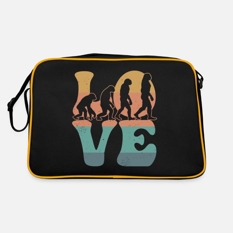 Charles Darwin Theory of Evolution LOVE Retro Bag