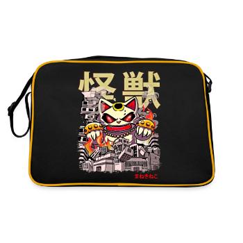 Kaiju Maneki Neko Monstre d’anime japonais Chance - Sac Retro - noir/or - Dos