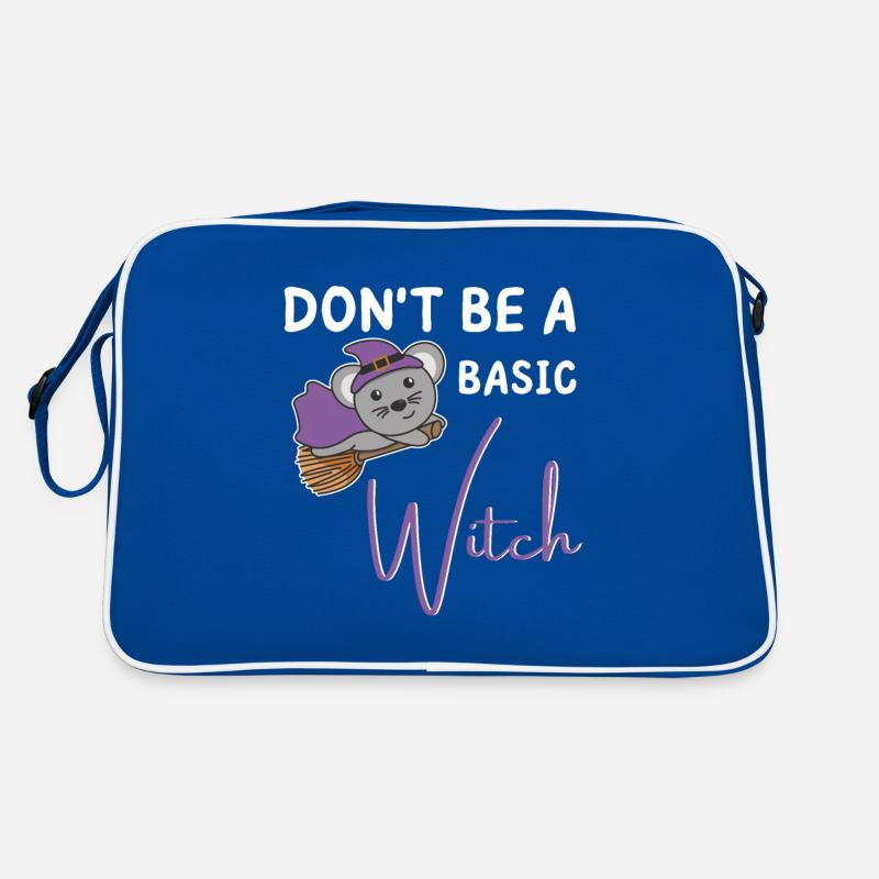 Maus Halloween Hexe Hexen don't be a basic witch Retro Tasche