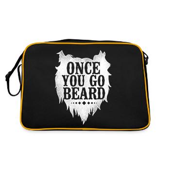 Beard Lover Bearded Man Once You - Retro Tasche - Schwarz/Gold - Hinten