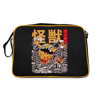 Kaiju Biscuit Japanese Anime Monster Pastry Baking - Retro Bag - black/gold - Back
