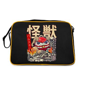 Kaiju Daruma Poupée Monstre Anime Japonais - Sac Retro - noir/or - Dos