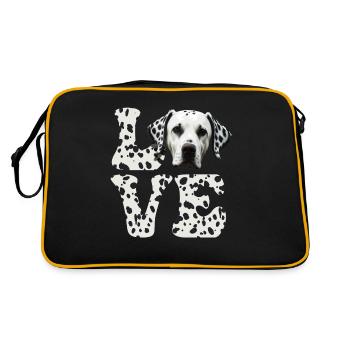Chien dalmate LOVE - Sac Retro - noir/or - Dos
