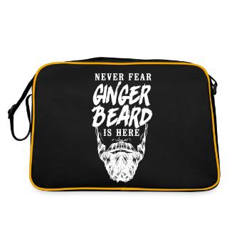 Beard Lover Bearded Man Ginger - Retro Tasche - Schwarz/Gold - Hinten