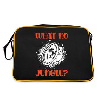 jungle musik lustiger spruch - Retro Tasche - Schwarz/Gold - Hinten