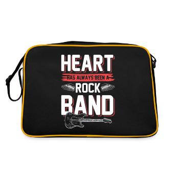 rock band - Retro Tasche - Schwarz/Gold - Hinten