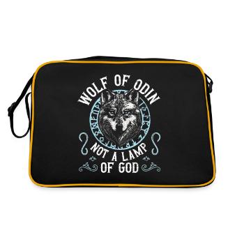 Loup D’Odin Pas Une Lampe De Dieu Viking - Sac Retro - noir/or - Dos