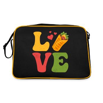 Burritos cuisine mexicaine LOVE - Sac Retro - noir/or - Dos