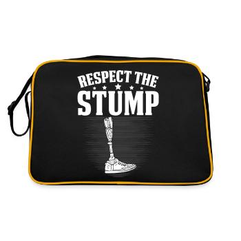 Funny prosthetic leg amputation amputation - Retro Bag - black/gold - Back