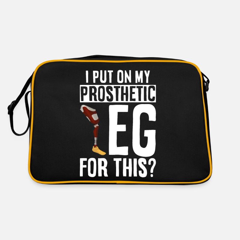 Beinprothese Amputierter Retro Tasche