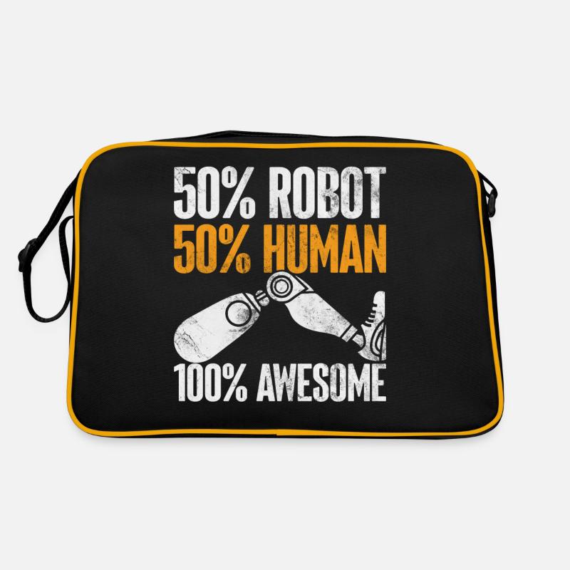 Beinprothese Amputierter Retro Tasche