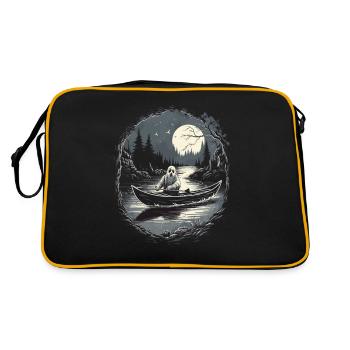 Vintage Ghost River Boat Gothique Halloween - Sac Retro - noir/or - Dos