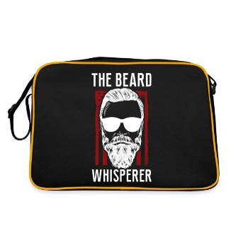 Beard Lover Bearded Man The Beard - Retro Tasche - Schwarz/Gold - Hinten