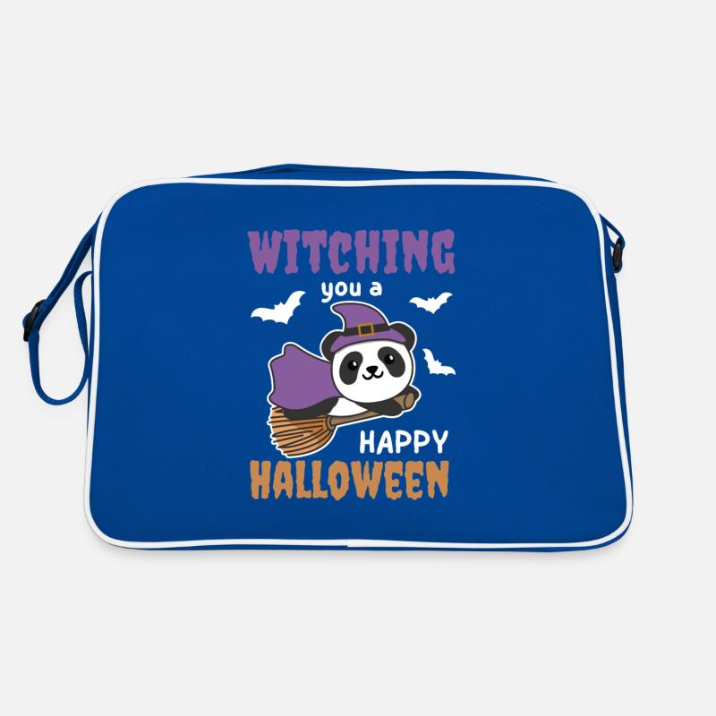 Panda Hexe Witching you a Happy Halloween Retro Tasche