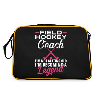 Field Hockey Coach Field Hockey - Retro Tasche - Schwarz/Gold - Hinten