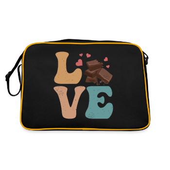Tablette de chocolat LOVE - Sac Retro - noir/or - Dos