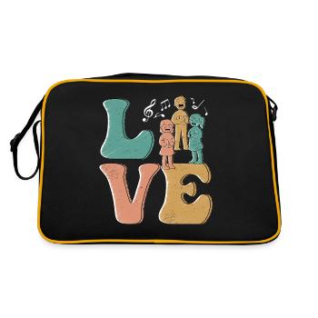 Chorale Chanteur LOVE - Sac Retro - noir/or - Dos