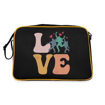 Chorégraphe, Chorégraphe, Professeur de danse, LOVE - Sac Retro - noir/or - Dos