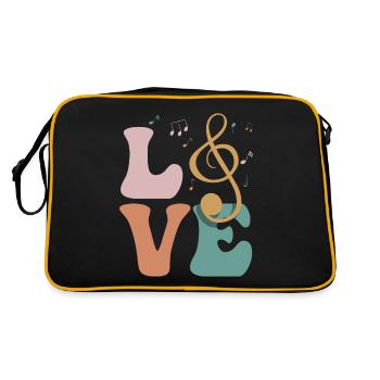 Classical Music Classical Music LOVE - Retro Bag - black/gold - Back