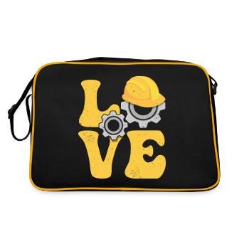 CNC Processor Machine Operator LOVE - Retro Bag - black/gold - Back