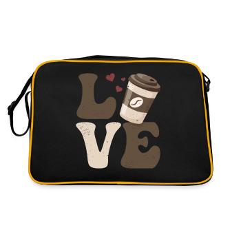 Café Caféine LOVE - Sac Retro - noir/or - Dos