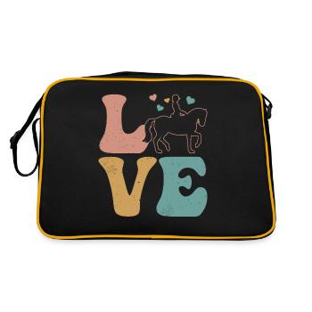 Dressage Equitation Sports équestres AMOUR - Sac Retro - noir/or - Dos