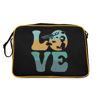 Drone Pilote Quadcopter RC Biker LOVE - Sac Retro - noir/or - Dos