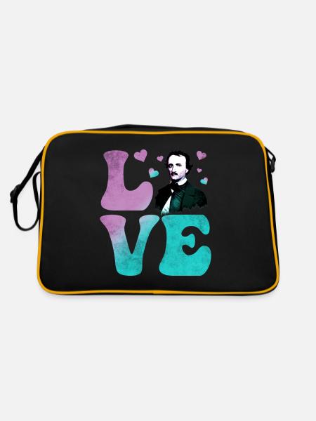 Edgar Allan Poe English Literature LOVE - Retro Bag - black/gold - Back